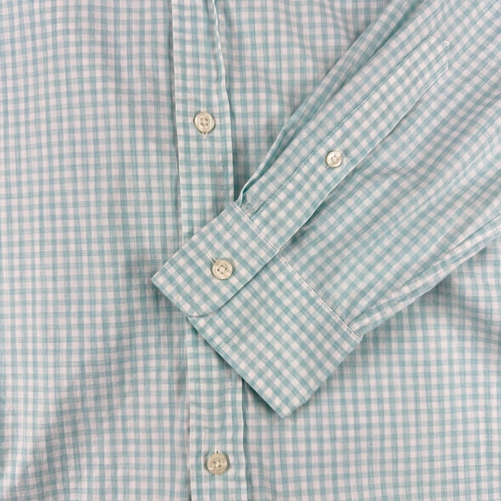 Vineyard Vines Tucker Shirt Mens M Blue Gingham Classic Fit Cotton Stretch - Picture 7 of 14